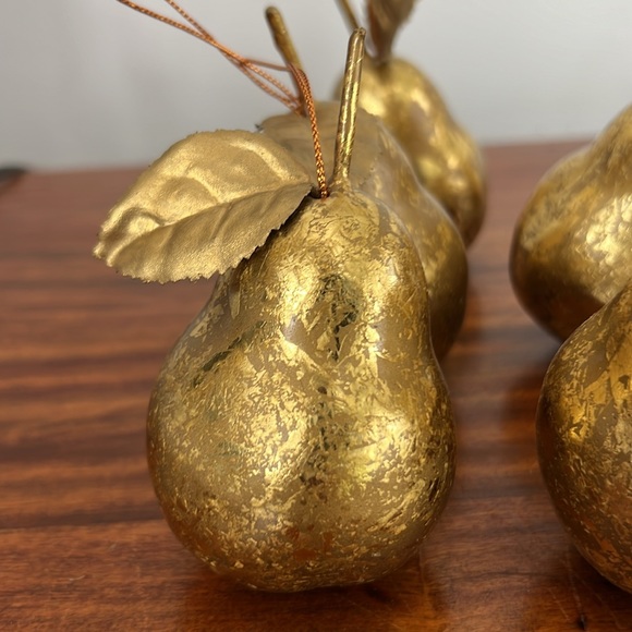 Gold foiled pear ornament - Picture 4 of 11